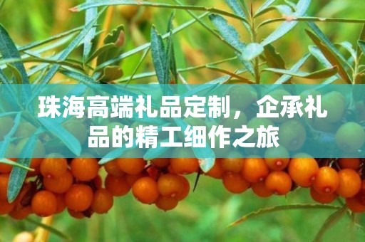 珠海高端礼品定制，企承礼品的精工细作之旅